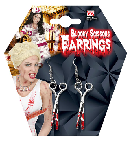 Widmann SRL Oorbellen schaar met bloed