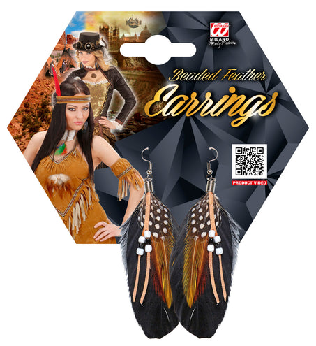 Widmann SRL Oorbellen steampunk veren