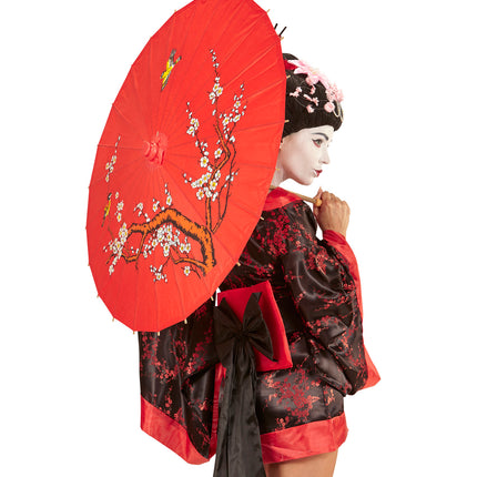 Widmann SRL Oosterse Paraplu Rijstpapier, Rood