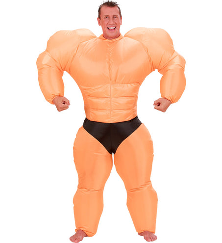 Widmann SRL Opblaasbaar bodybuilder gespierd kostuum