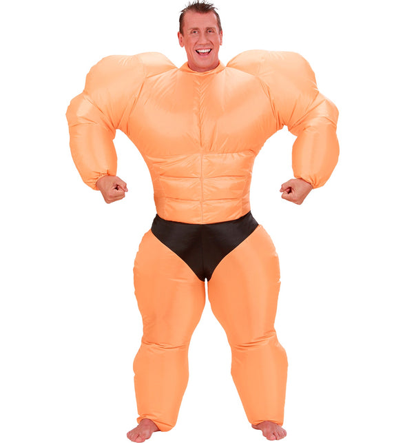 Widmann SRL Opblaasbaar bodybuilder gespierd kostuum