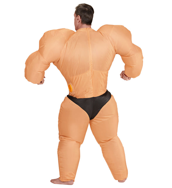 Widmann SRL Opblaasbaar bodybuilder gespierd kostuum