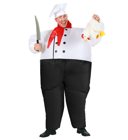 Widmann SRL Opblaasbaar Chef kok kostuum