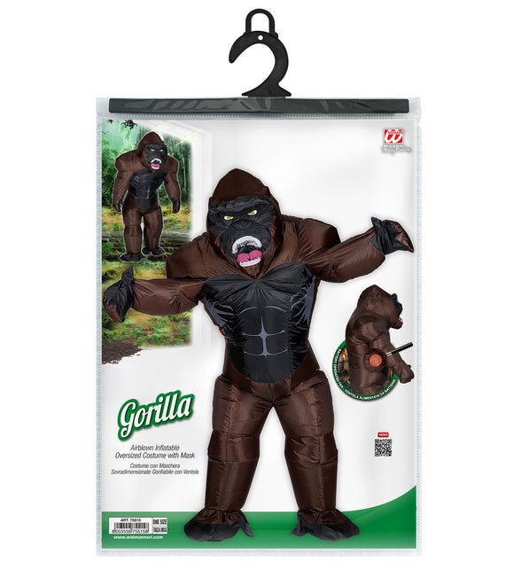 Widmann SRL Opblaasbaar gorilla kostuum unisex