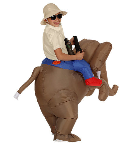 Widmann SRL Opblaasbaar olifanten kostuum Expeditie