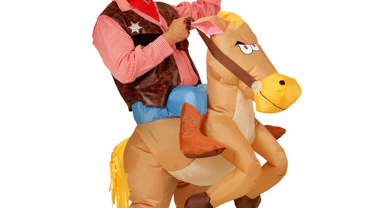 Widmann SRL Opblaasbare cowboy paarden