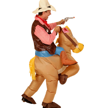 Widmann SRL Opblaasbare cowboy paarden