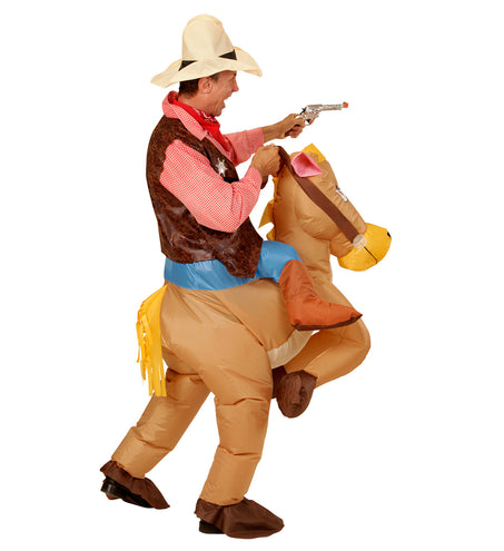 Widmann SRL Opblaasbare cowboy paarden