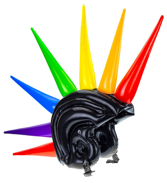 Widmann SRL Opblaasbare gekleurde spike helm
