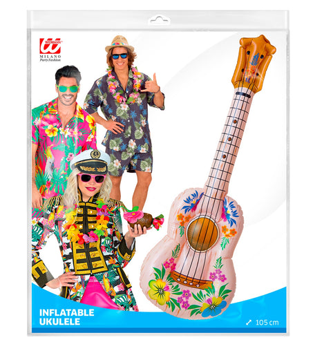 Widmann SRL Opblaasbare gitaar hawaii print