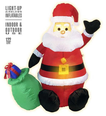 Widmann SRL Opblaasbare kerstman 122cm