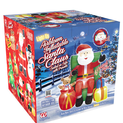 Widmann SRL Opblaasbare kerstman met geschenken