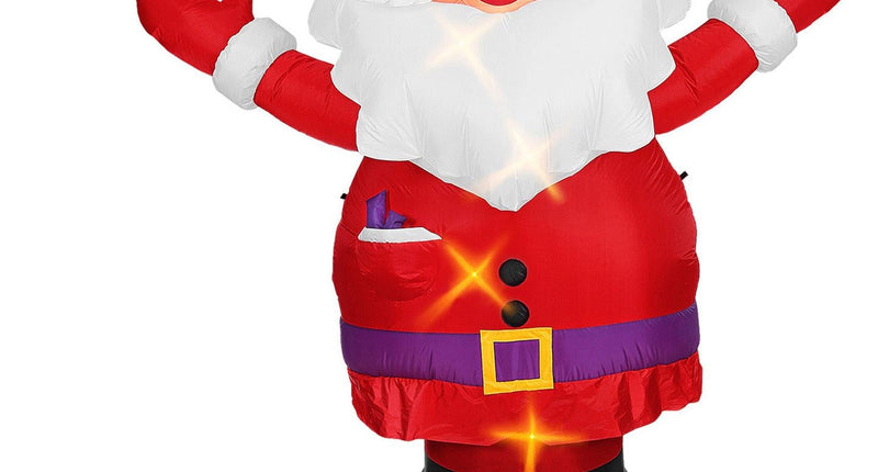Widmann SRL Opblaasbare kerstman met licht Santa