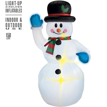 Widmann SRL Opblaasbare sneeuwpop 150cm