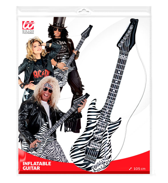 Widmann SRL Opblaasbare zebra gitaar