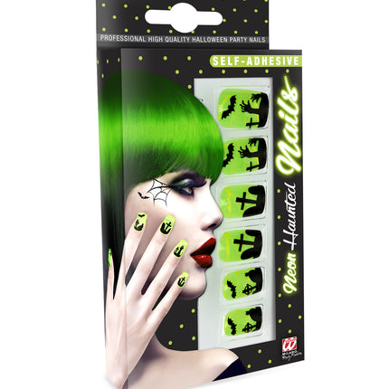 Widmann SRL Opplaknagels spooky neon