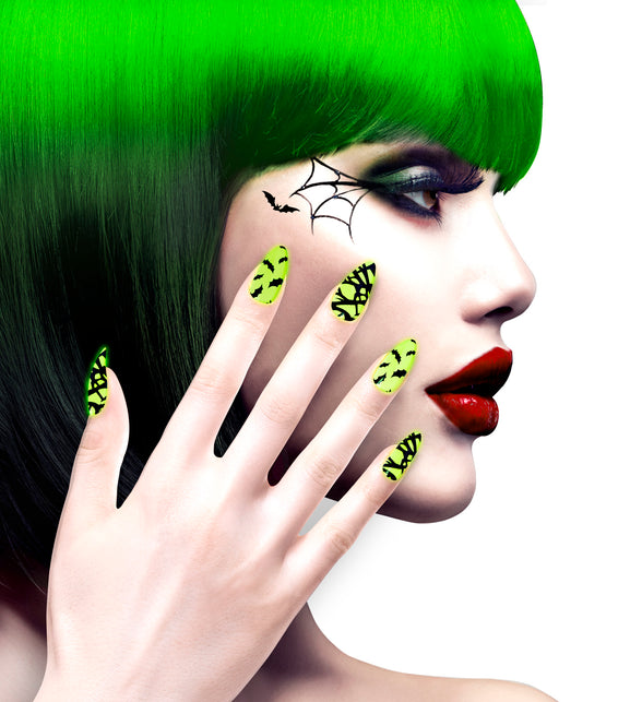 Widmann SRL Opplaknagels vleermuis neon