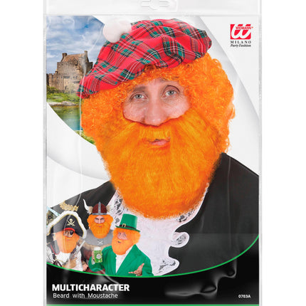 Widmann SRL Oranje baard en snor schot