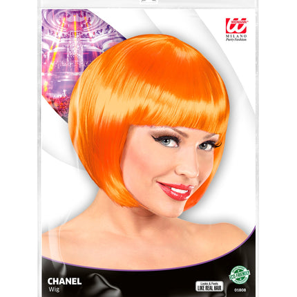 Widmann SRL Oranje boblijnpruik dame