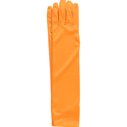 Widmann SRL Oranje handschoenen lang neon