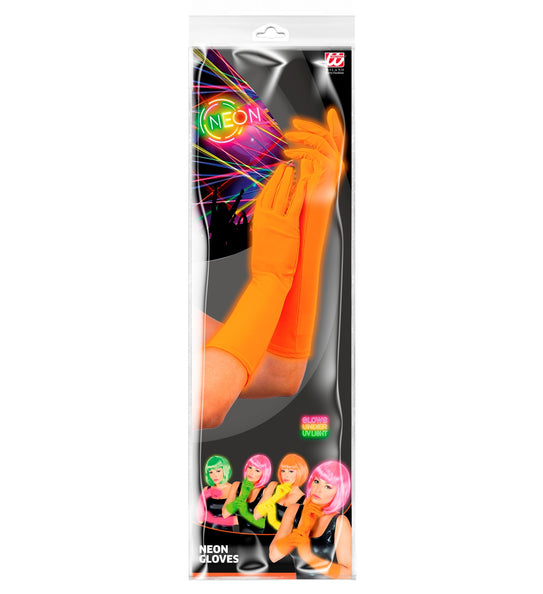 Widmann SRL Oranje handschoenen lang neon