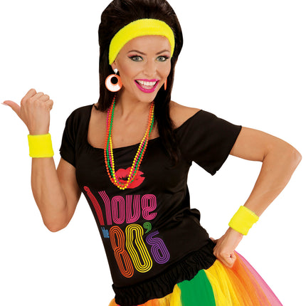 Widmann SRL Oranje oorbellen neon disco