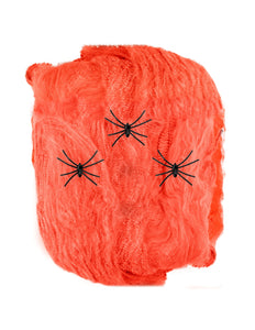 Widmann SRL Oranje spinnenweb met drie spinnen