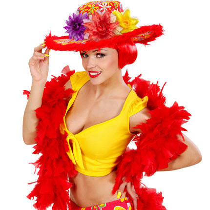 Widmann SRL Paarse bloemen haarclip met glitters