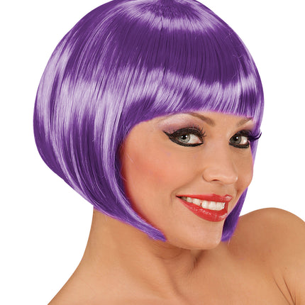 Widmann SRL Paarse boblijn pruik dame