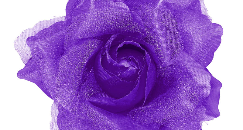 Widmann SRL Paarse roos haarclip met glitters