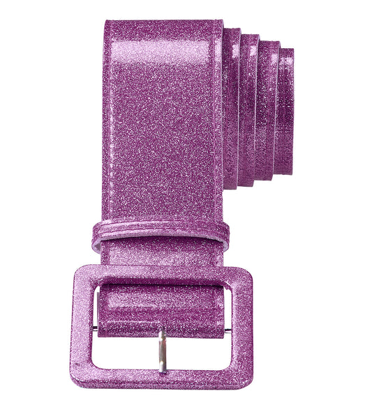 Widmann SRL Paarse sier riem met glitters