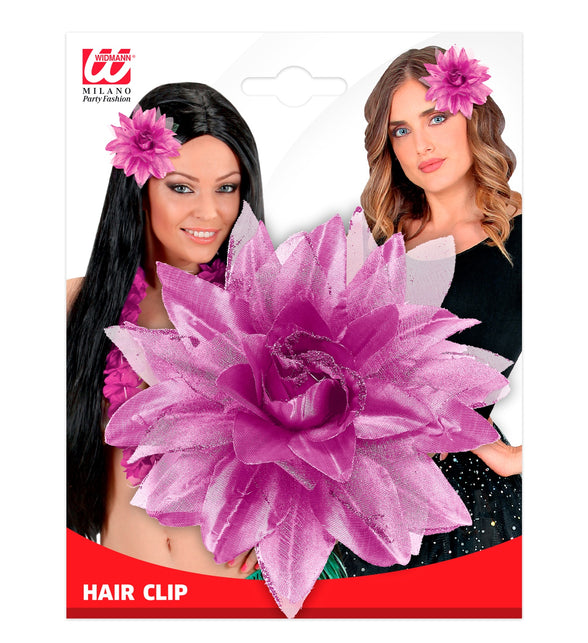Widmann SRL Paars/Lila haarclip met bloem