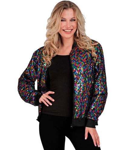 Widmann SRL Pailletten bomberjas dames meerkleurig