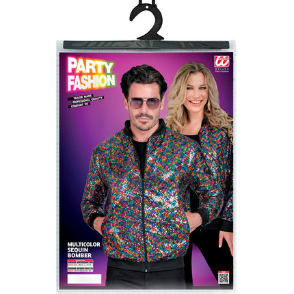 Widmann SRL Pailletten bomberjas dames meerkleurig