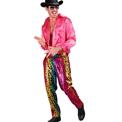 Widmann SRL Pailletten broek regenboog luipaard Vera