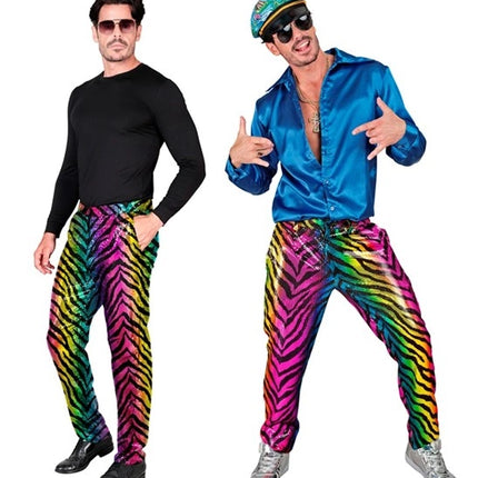 Widmann SRL Pailletten broek regenboog tijger Niels