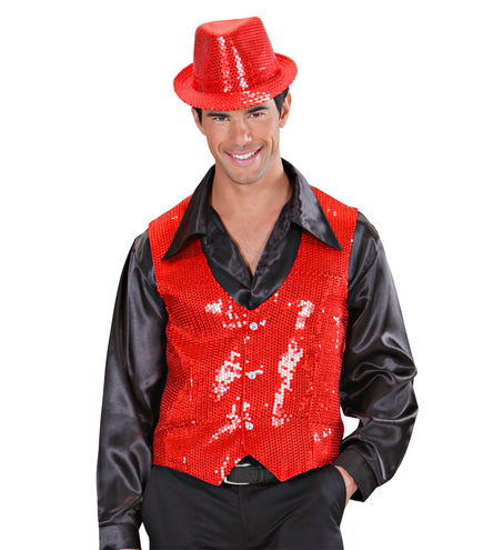 Widmann SRL Pailletten gilet vestje rood