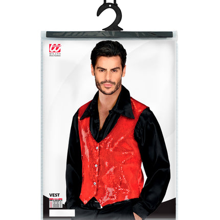 Widmann SRL Pailletten gilet vestje rood
