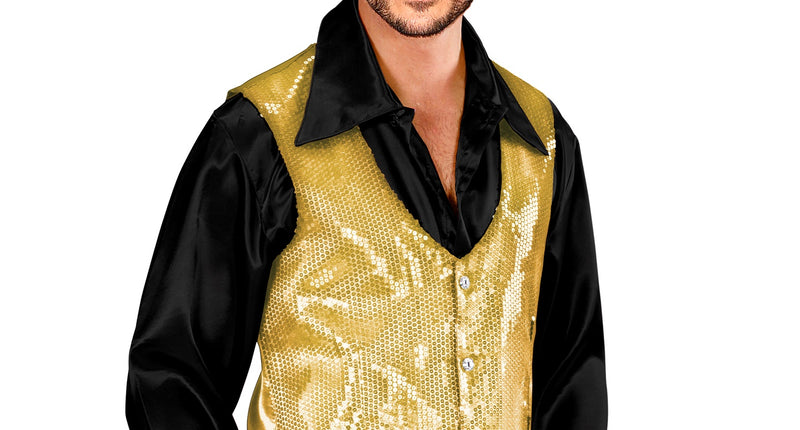 Widmann SRL Pailletten gillet vestje goud
