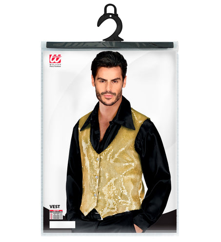 Widmann SRL Pailletten gillet vestje goud