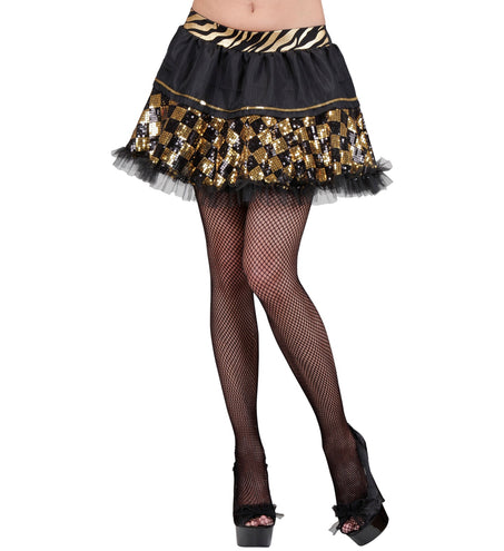 Widmann SRL Pailletten petticoat in zwart goud