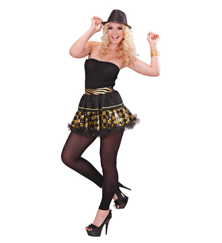 Widmann SRL Pailletten petticoat in zwart goud