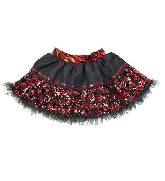 Widmann SRL Pailletten petticoat zwart rood