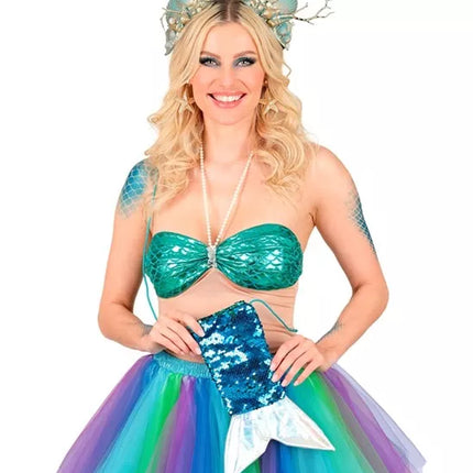 Widmann SRL Pailletten schoudertas zeemeermin kostuum Ruben