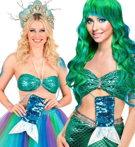 Widmann SRL Pailletten schoudertas zeemeermin kostuum Ruben