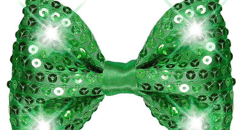 Widmann SRL Pailletten strikje met licht kleur groen