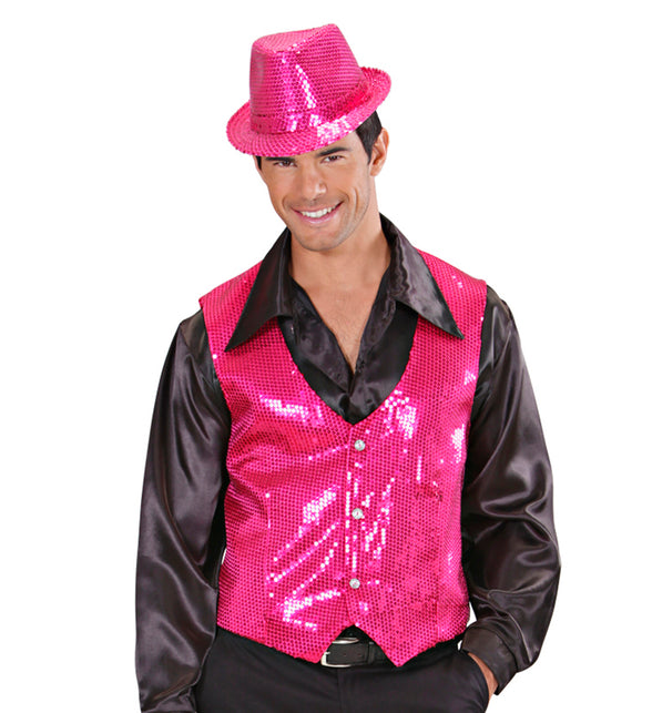 Widmann SRL Pailletten Vest Man Roze