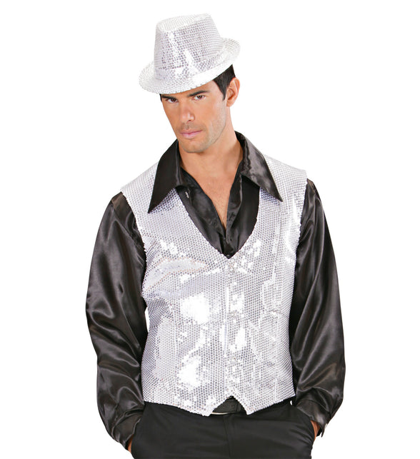 Widmann SRL Pailletten Vest Man zilver