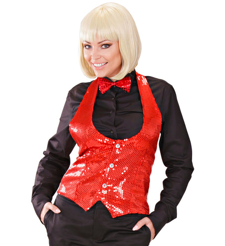 Widmann SRL Pailletten vestje dames rood