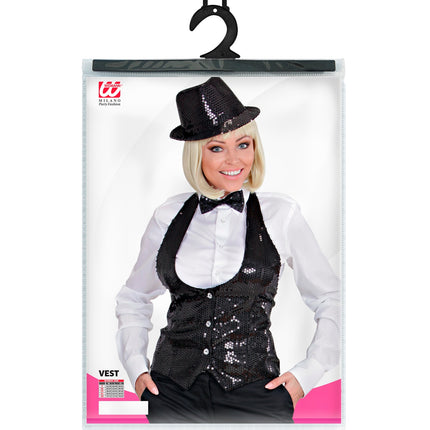 Widmann SRL Pailletten vestje dames zwart